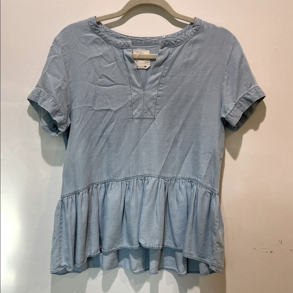 HARPER Heritage 100% Tencel Light Blue Hi/Low Top Size Medium